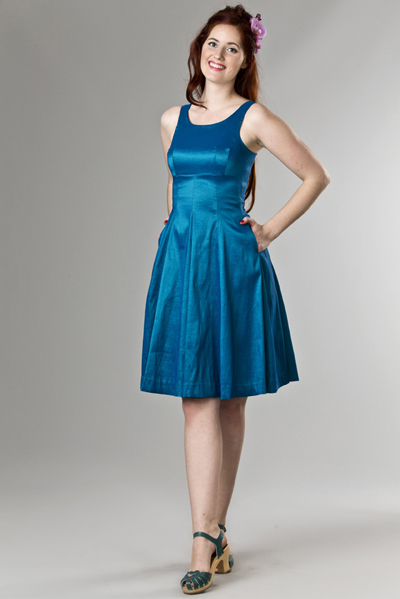 Emmy robe Bombshell bolero turquoise - devant